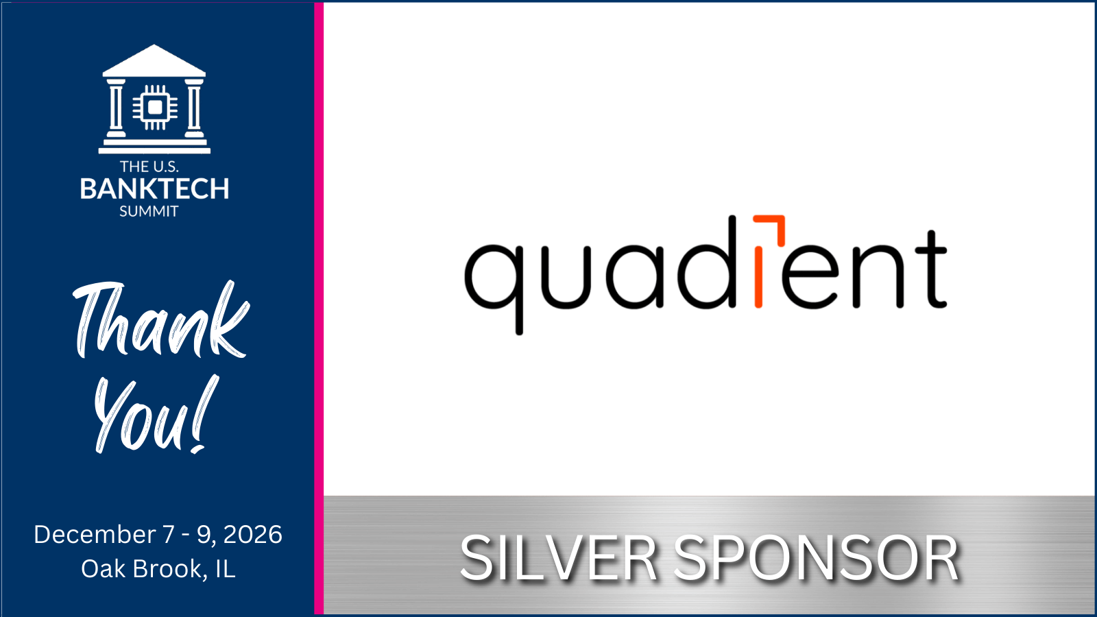 US BankTech Summit Welcomes Back Quadient as Silver Sponsor